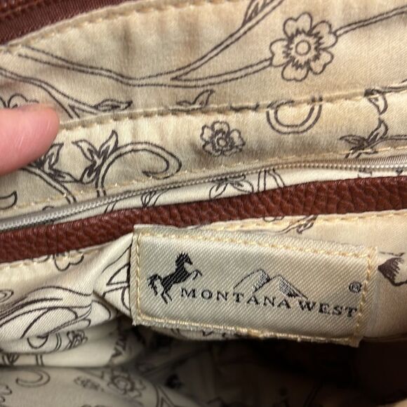 Montana West Brown and Tan Satchel - Picture 7 of 9